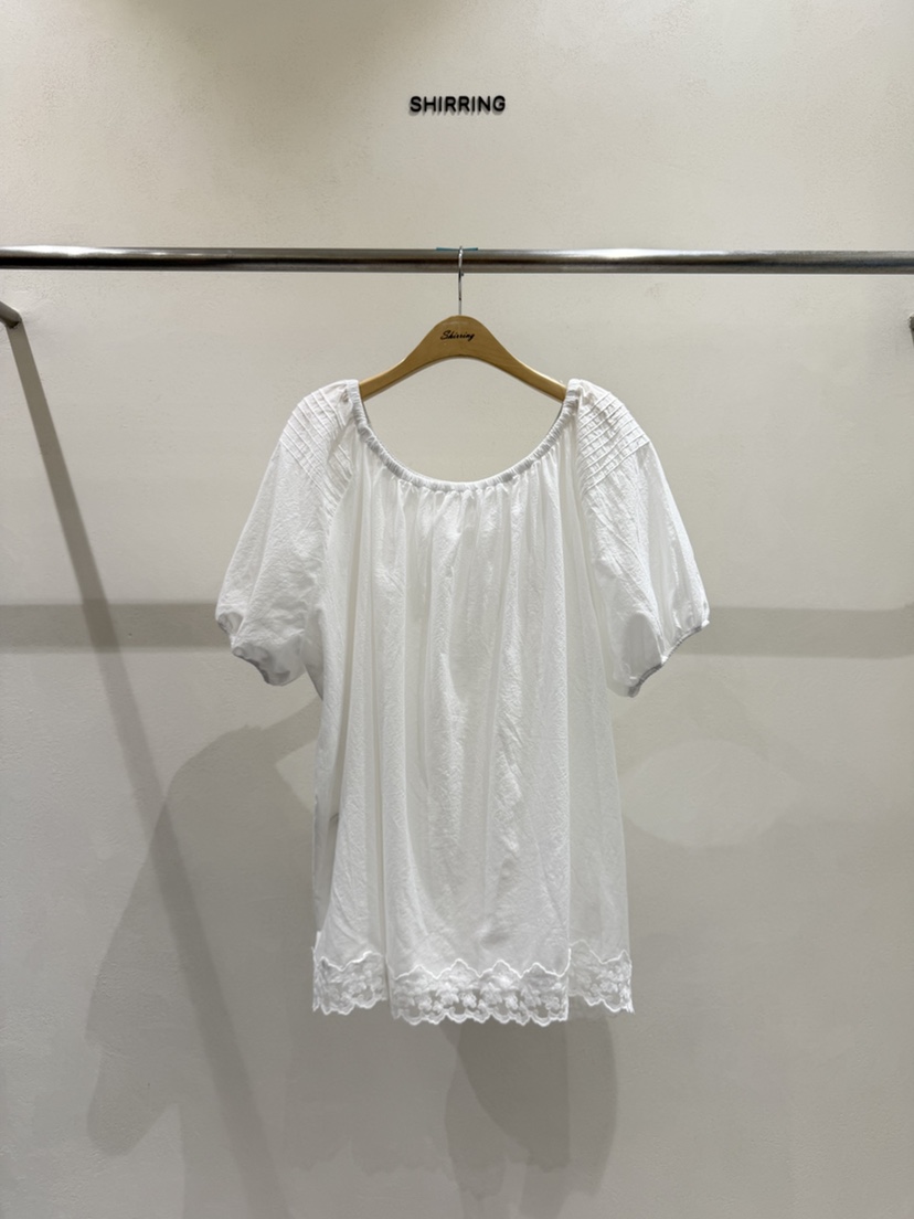 SHIRRING東大門實拍韓國女裝新品休閑26夏季推薦襯衫蕾絲衫SHIRRING襯衫/蕾絲衫圖色1