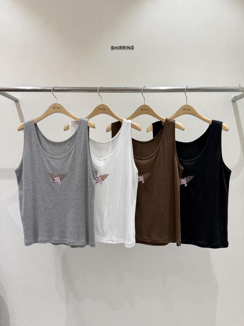 SHIRRING韓國直郵實拍女士新品推薦休閑人氣26春夏吊帶背心SHIRRING吊帶/背心