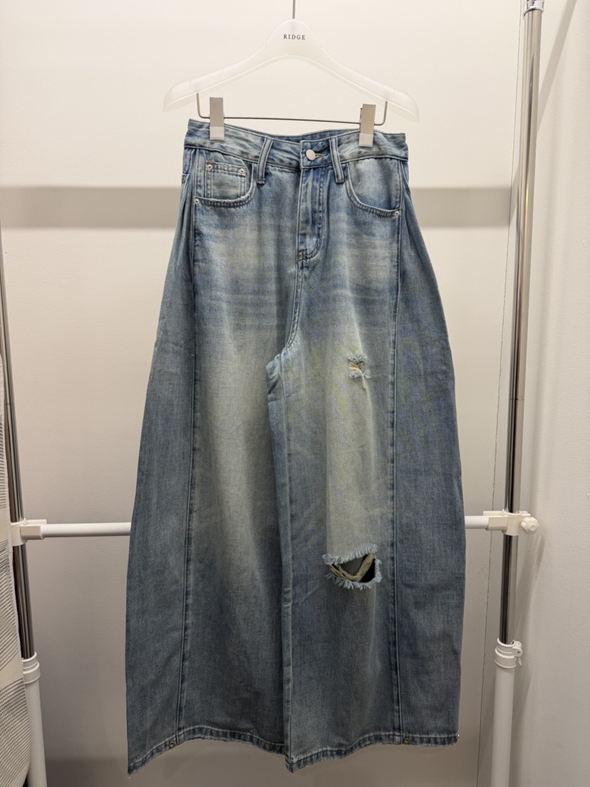 RIDGE-P韓國直郵實拍女裝新品推薦26夏季休閑人氣牛仔褲RIDGE-P牛仔褲圖色1
