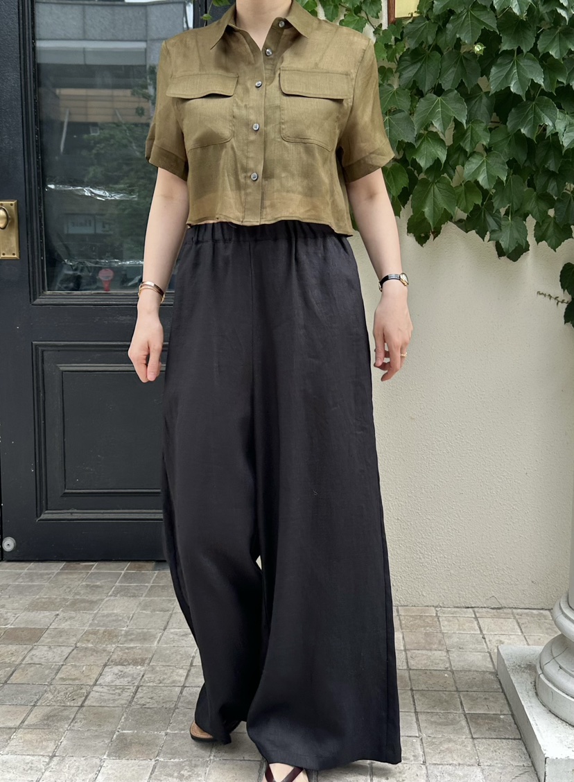LE VASE韓國直郵女士新品26夏季職業26春夏襯衫蕾絲衫口袋LE VASE襯衫/蕾絲衫