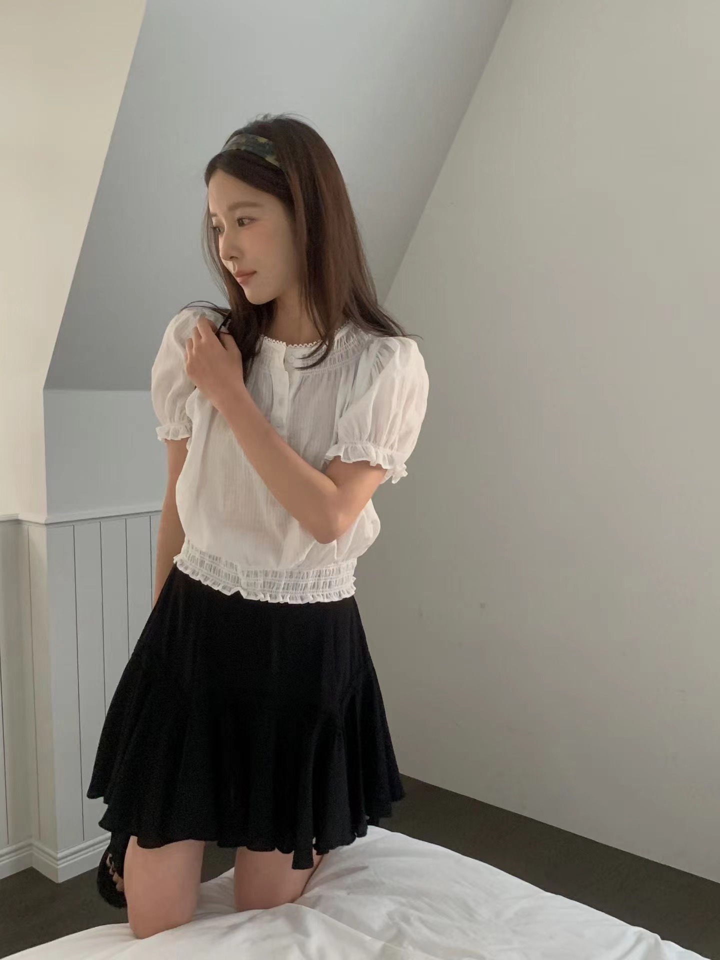 MIELLE-미엘르-OT韓國代購女裝新款熱賣休閑襯衫蕾絲衫MIELLE-2件起襯衫/蕾絲衫圖色1
