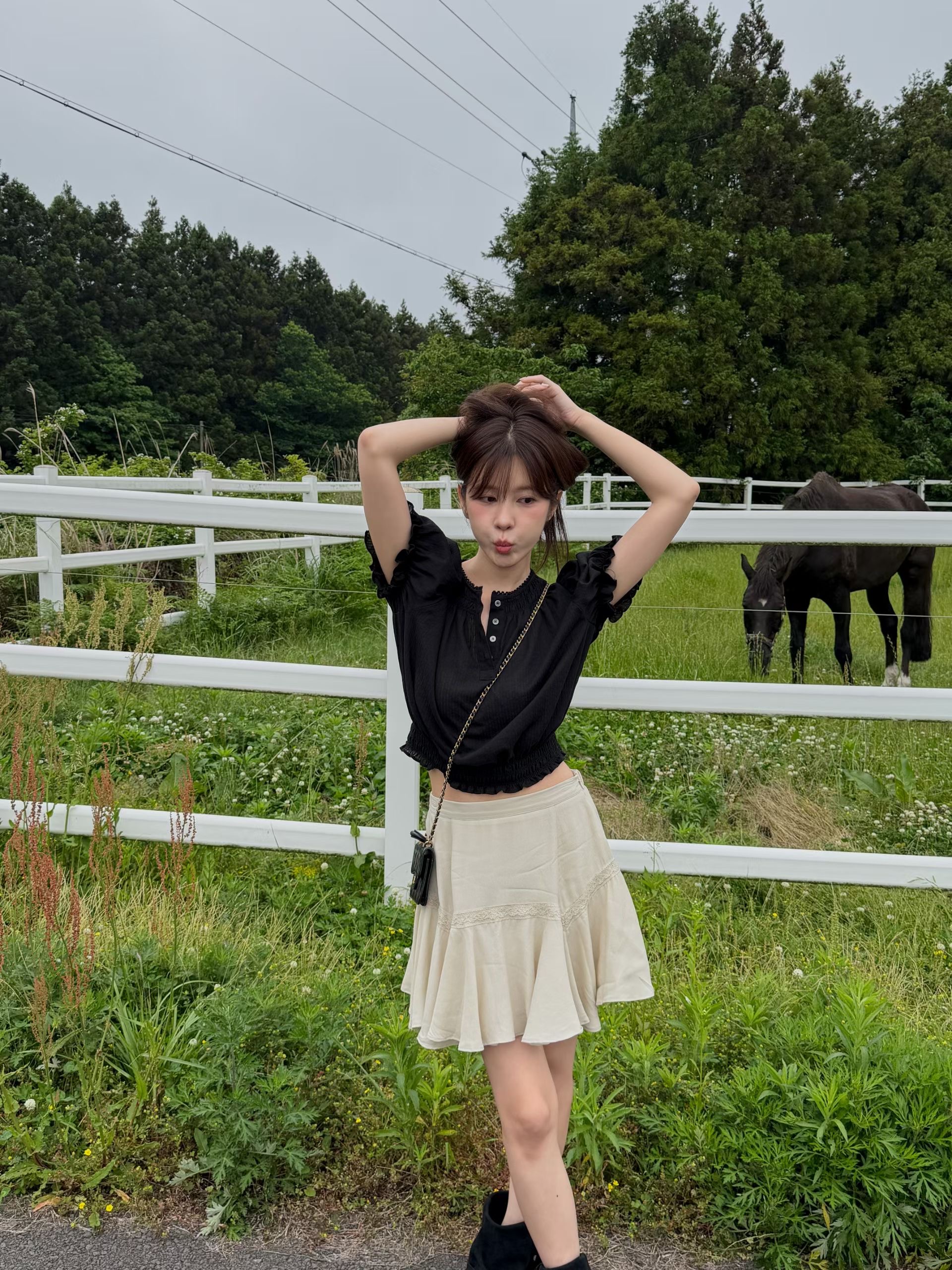 MIELLE-미엘르-OT韓國代購女裝新款熱賣休閑襯衫蕾絲衫MIELLE-2件起襯衫/蕾絲衫圖色3