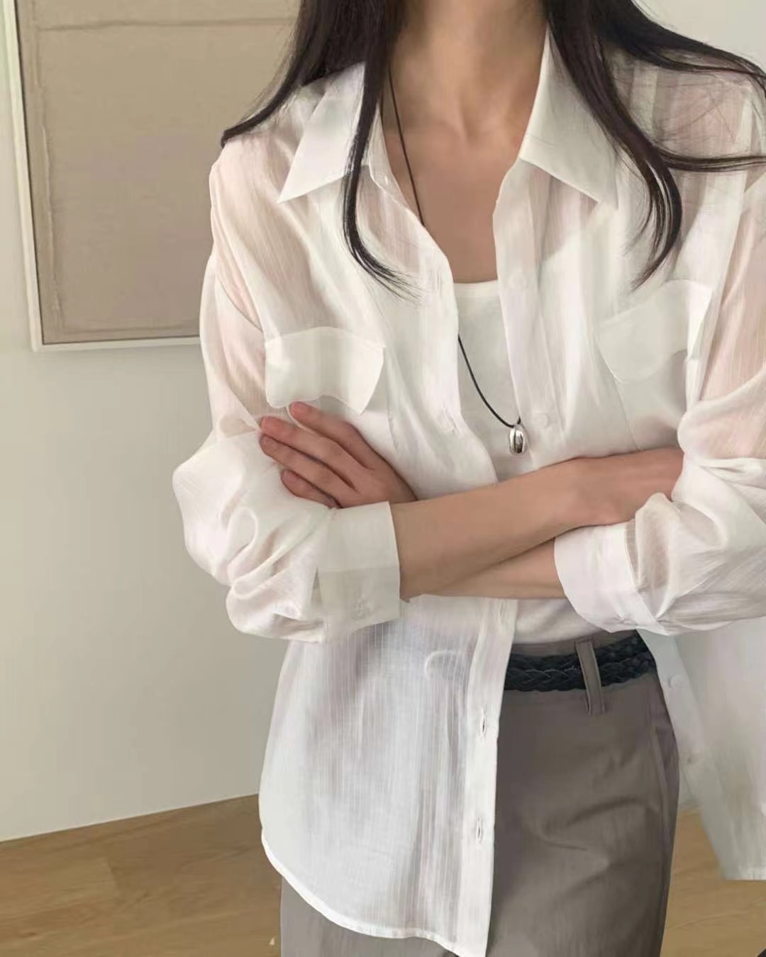 SOMETHINGELSE韓國直郵女士新品26夏季推薦人氣襯衫蕾絲衫SOMETHINGELSE襯衫/蕾絲衫