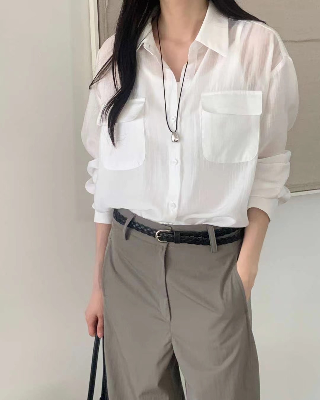 SOMETHINGELSE韓國直郵女士新品26夏季推薦人氣襯衫蕾絲衫SOMETHINGELSE襯衫/蕾絲衫圖色1