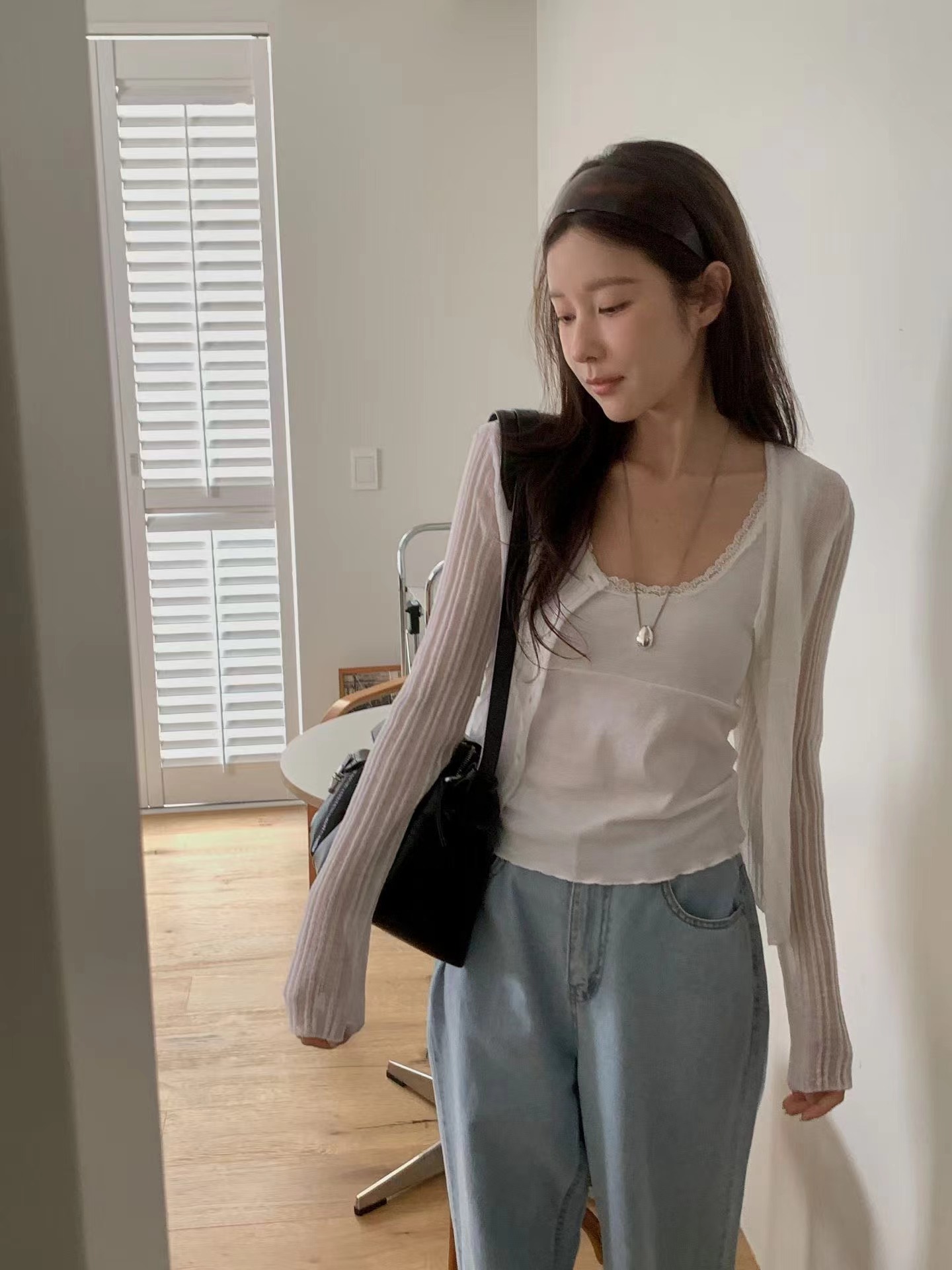 MIELLE-미엘르-OT韓國直郵實拍女裝新品26春夏長袖T恤開衫MIELLE-2件起長袖T恤圖色1