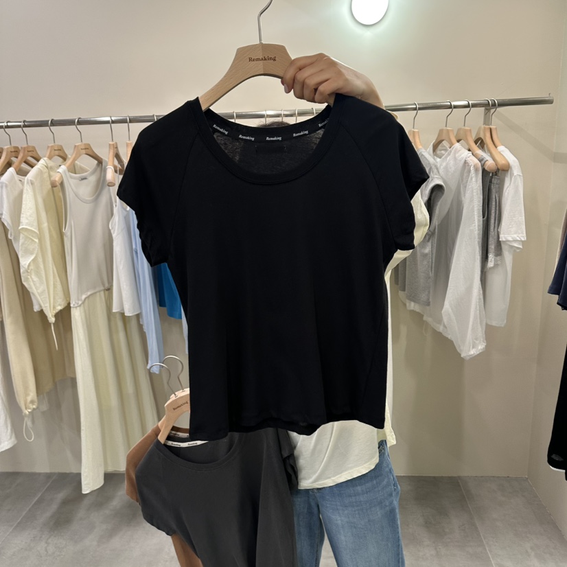 URBANSTORY/REMAKING韓國直郵實拍女士新品26夏季T恤插肩Remaking/URBANSTORYT恤圖色3