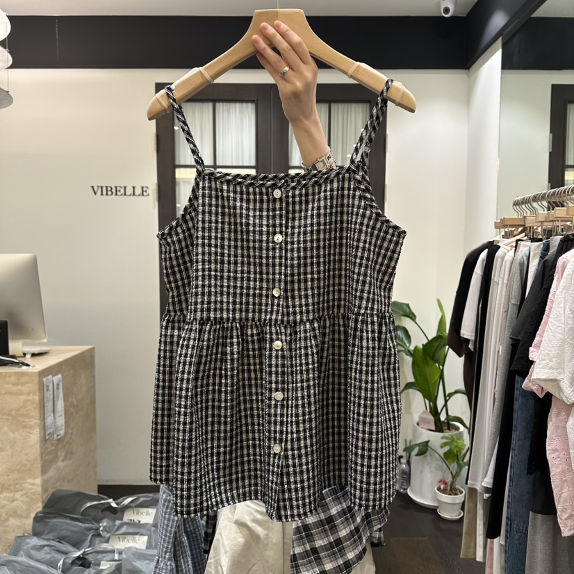 VIBELLE東大門實拍韓國女裝新品推薦熱賣時尚26春夏吊帶背心VIBELLE吊帶/背心圖色2