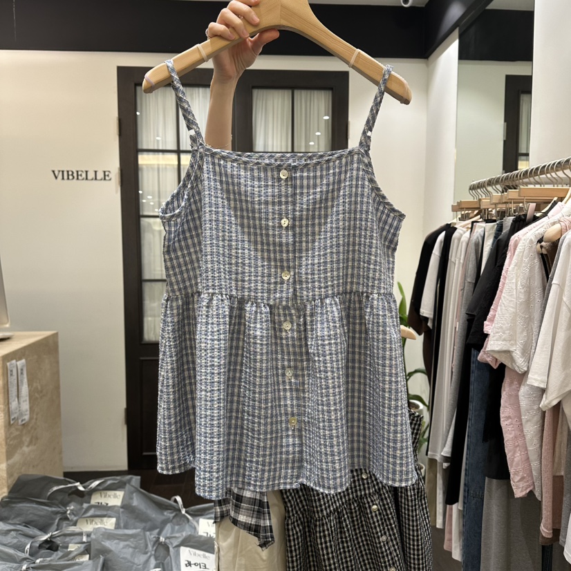 VIBELLE東大門實拍韓國女裝新品推薦熱賣時尚26春夏吊帶背心VIBELLE吊帶/背心圖色3