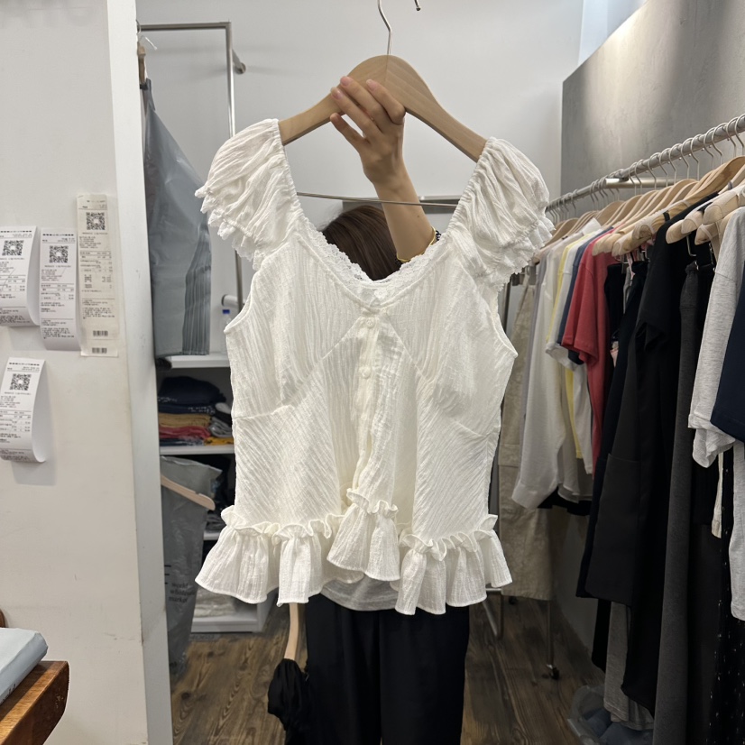 MOSAIC韓國代購女士新款推薦熱賣26夏季26春夏吊帶背心褶皺MOSAIC吊帶/背心圖色1