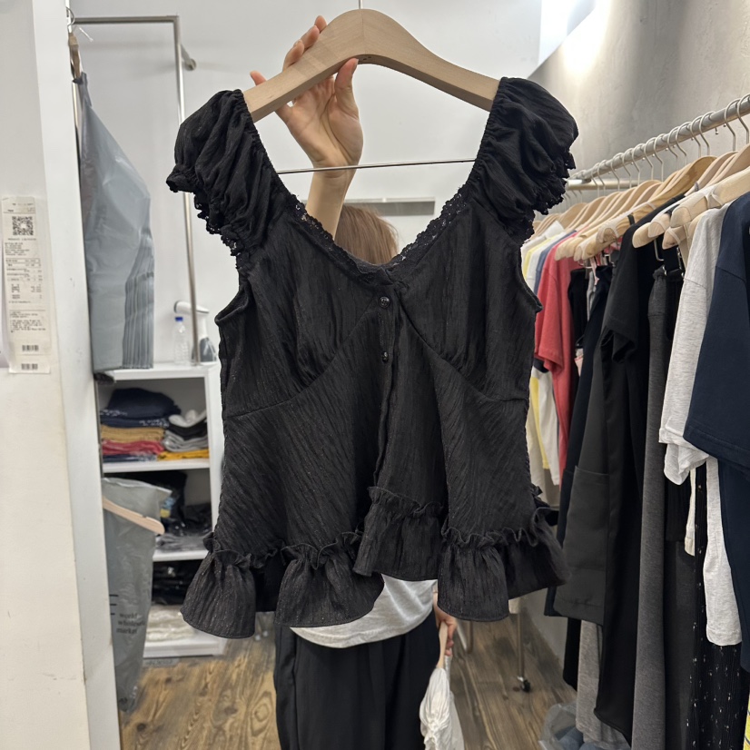 MOSAIC韓國代購女士新款推薦熱賣26夏季26春夏吊帶背心褶皺MOSAIC吊帶/背心圖色2