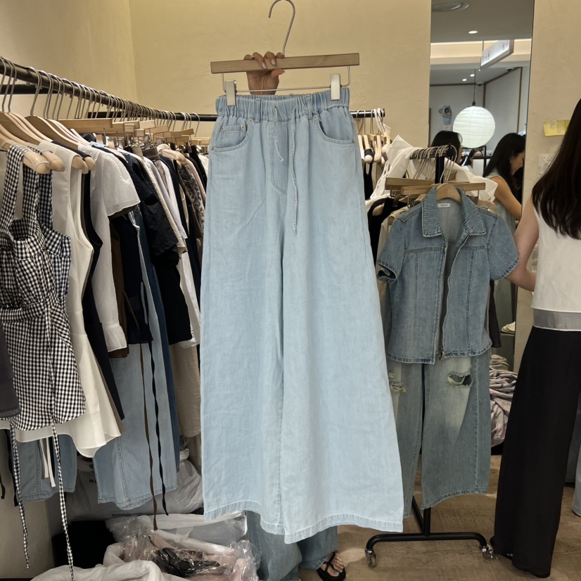 W AND J韓國直郵實拍女士新品熱賣26春夏26夏季休閑牛仔褲W AND J牛仔褲圖色1