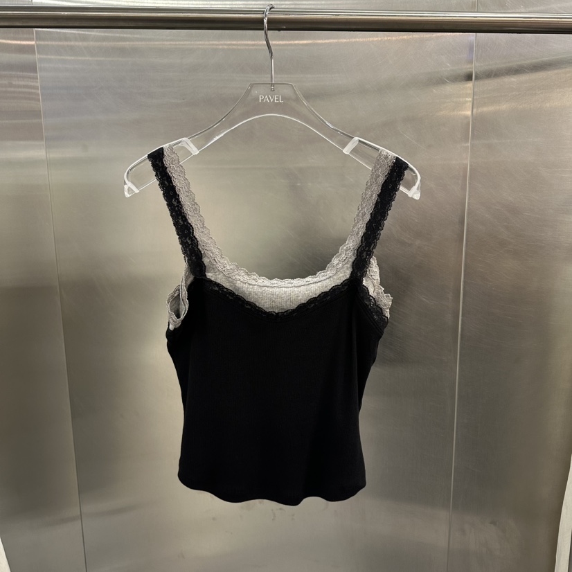 PAVEL韓國直郵女士新品推薦休閑人氣吊帶背心蕾絲層疊無袖PAVEL吊帶/背心圖色2