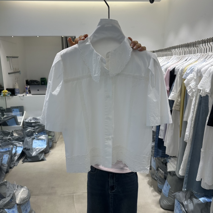 RICH SISTER韓國直郵女裝新品休閑推薦時尚襯衫蕾絲衫蕾絲RICH SISTER襯衫/蕾絲衫圖色1