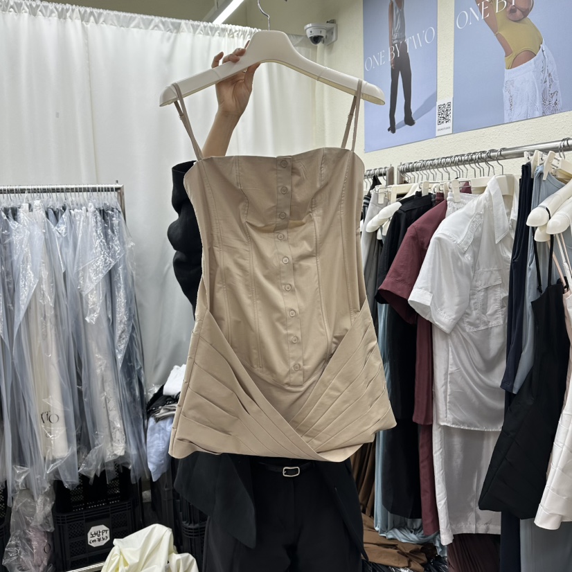 ONEBYTWO韓國東大門代購女裝新品休閑人氣職業26夏季連衣裙ONE BY TWO連衣裙圖色3