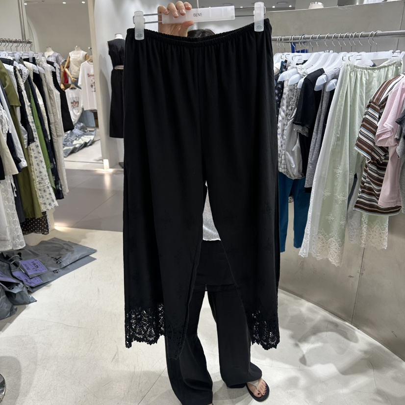 BENE韓國直郵女裝新品26夏季26春夏時尚休閑熱賣休閑褲刺繡BENE休閑褲圖色3