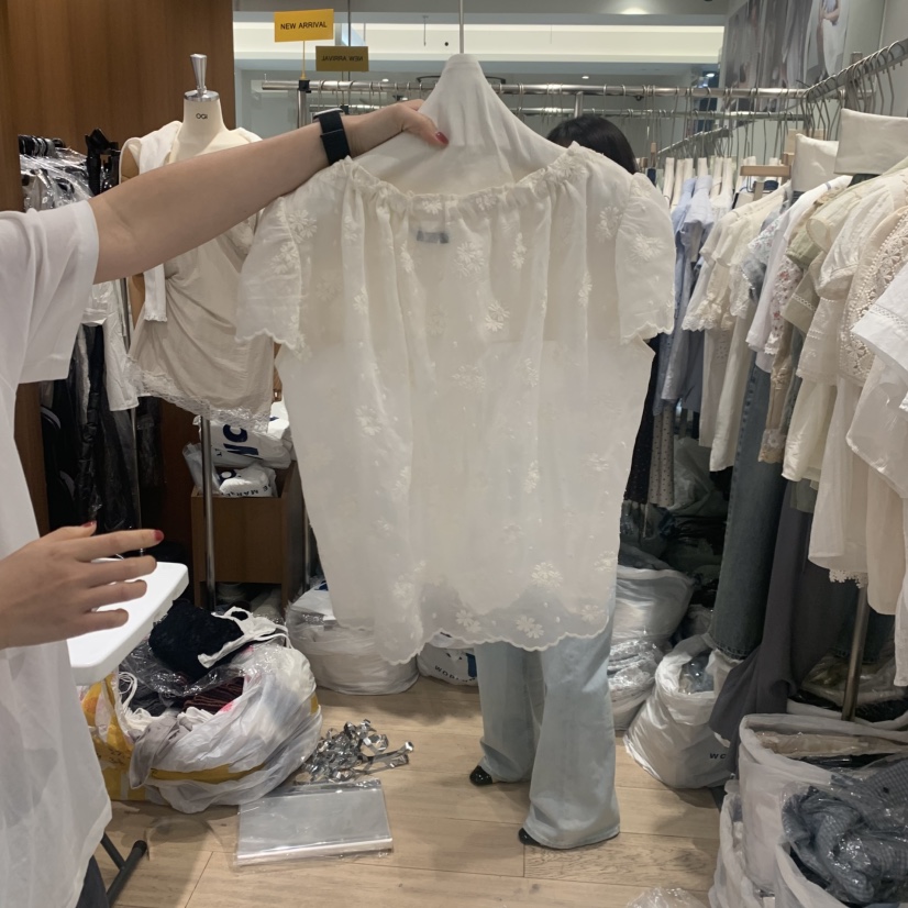 OGI韓國東大門直郵女士新品時尚26春夏休閑人氣襯衫蕾絲衫FLat OGI襯衫/蕾絲衫