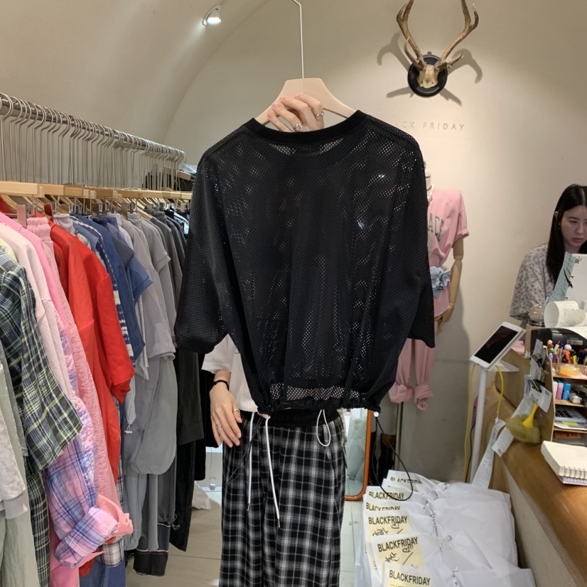 BLACKFRIDAY東大門實拍韓國女裝新品人氣職業26夏季休閑T恤BLACK FRIDAYT恤