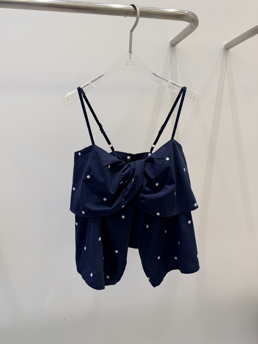 BLACK BIJOU韓國東大門代購女士新款職業熱賣吊帶背心刺繡BLACK BIJOU吊帶/背心圖色1