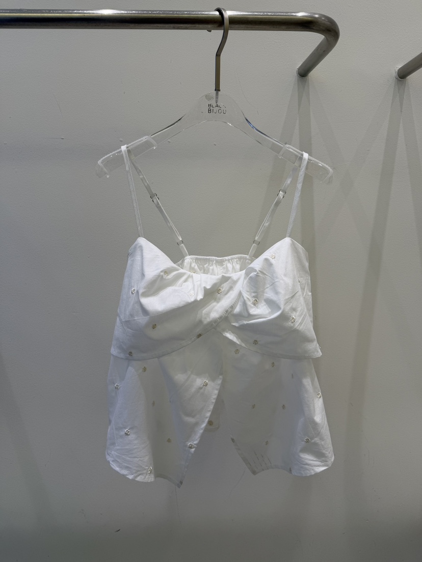 BLACK BIJOU韓國東大門代購女士新款職業熱賣吊帶背心刺繡BLACK BIJOU吊帶/背心圖色2