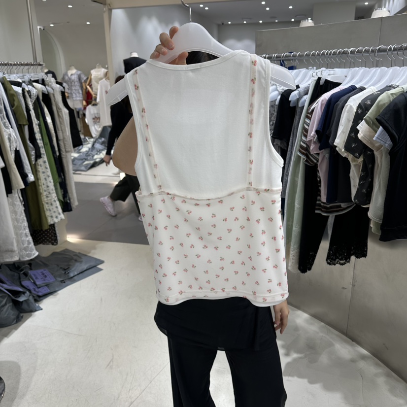 BENE東大門實拍韓國女士新品熱賣推薦時尚吊帶背心假兩件BENE吊帶/背心