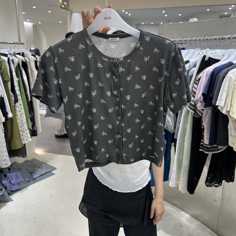 BENE韓國直郵女裝新品人氣職業時尚熱賣26夏季休閑推薦T恤BENET恤圖色4