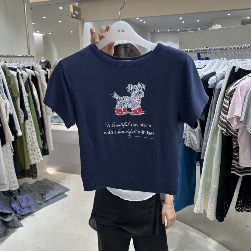 BENE韓國東大門直郵女裝新品人氣推薦時尚熱賣26春夏26夏季T恤BENET恤圖色4