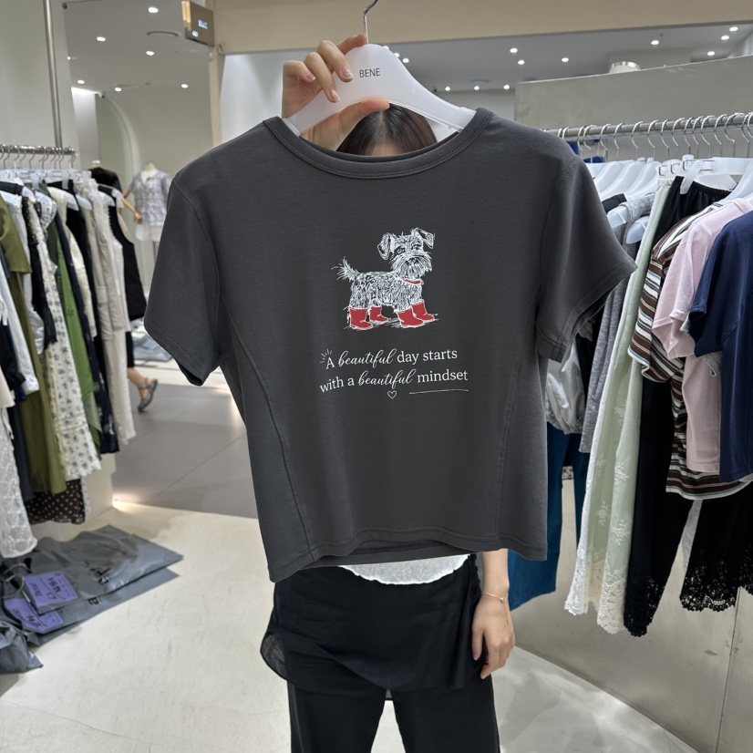 BENE韓國東大門直郵女裝新品人氣推薦時尚熱賣26春夏26夏季T恤BENET恤圖色5
