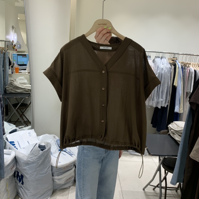 NAVYBURST韓國直郵女士新品職業推薦熱賣人氣休閑襯衫蕾絲衫NAVY BURST襯衫/蕾絲衫圖色3