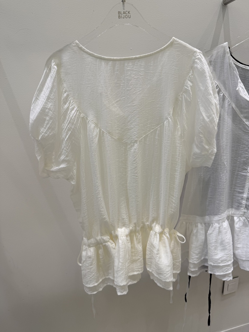 BLACK BIJOU韓國東大門直郵女士新品26夏季時尚襯衫蕾絲衫BLACK BIJOU襯衫/蕾絲衫