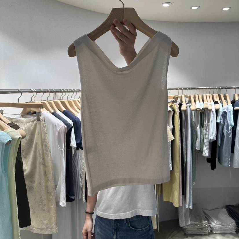 ROOM K-P韓國代購女士新款26夏季時尚26春夏吊帶背心亞麻roomk吊帶/背心