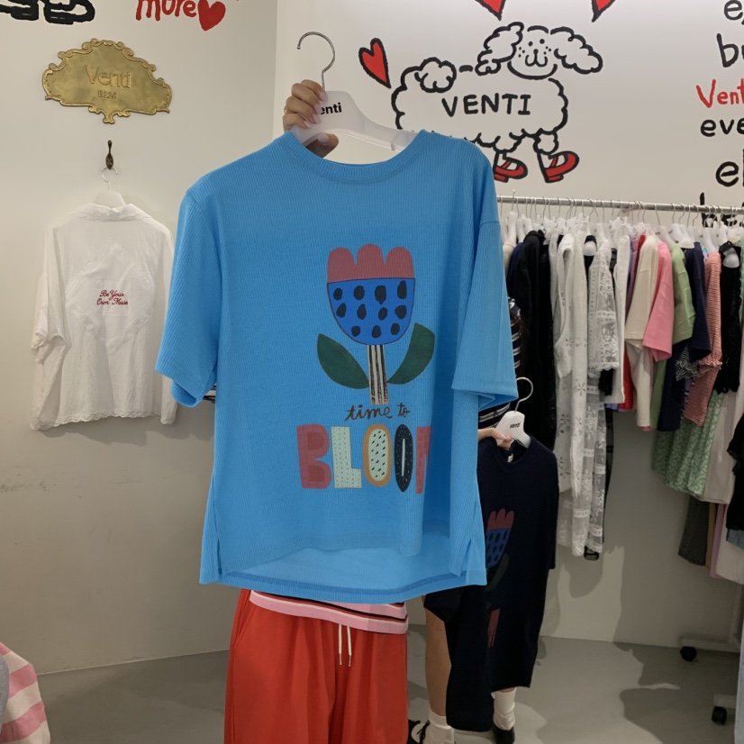 VENTI韓國直郵女士新款職業休閑推薦時尚人氣26夏季熱賣T恤VENTIT恤圖色2