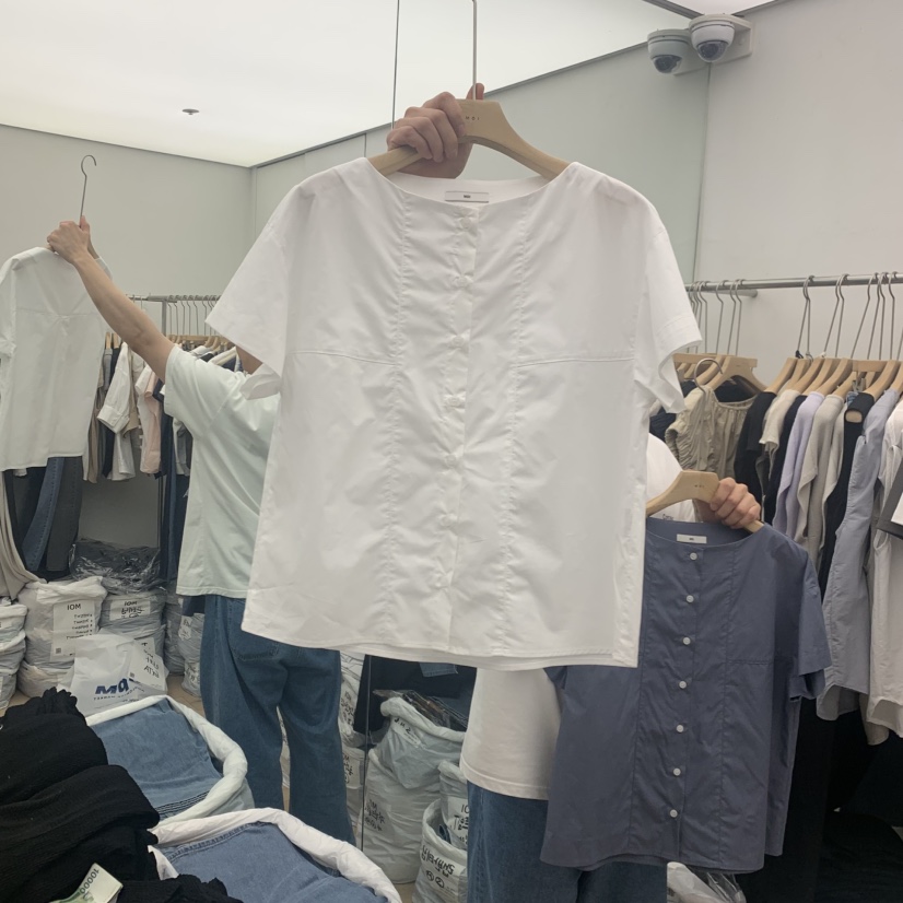 MOI-A韓國東大門直郵女裝新品人氣推薦職業時尚襯衫蕾絲衫MOI-A襯衫/蕾絲衫圖色1