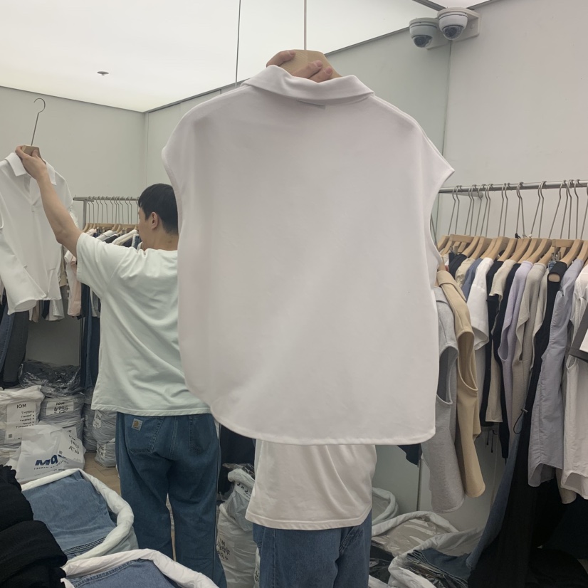 MOI-A東大門實拍韓國女士新品推薦熱賣26春夏襯衫蕾絲衫褶裥MOI-A襯衫/蕾絲衫
