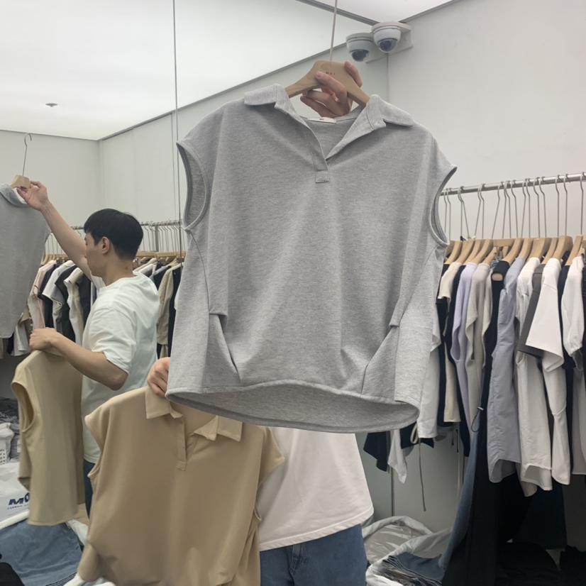 MOI-A東大門實拍韓國女士新品推薦熱賣26春夏襯衫蕾絲衫褶裥MOI-A襯衫/蕾絲衫圖色3