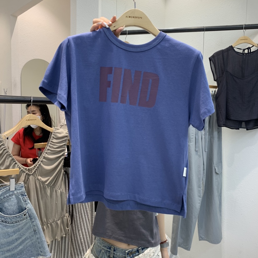 ALMOND PEPE韓國直郵女裝新品休閑時尚職業26春夏26夏季T恤ALMOND PEPET恤圖色3
