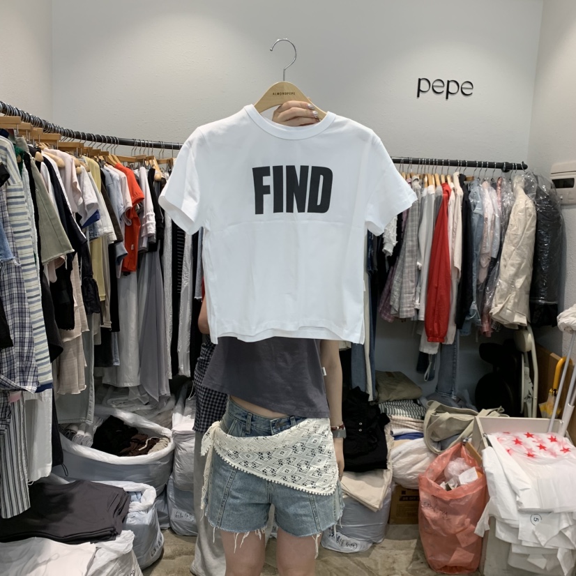 ALMOND PEPE韓國直郵女裝新品休閑時尚職業26春夏26夏季T恤ALMOND PEPET恤圖色4