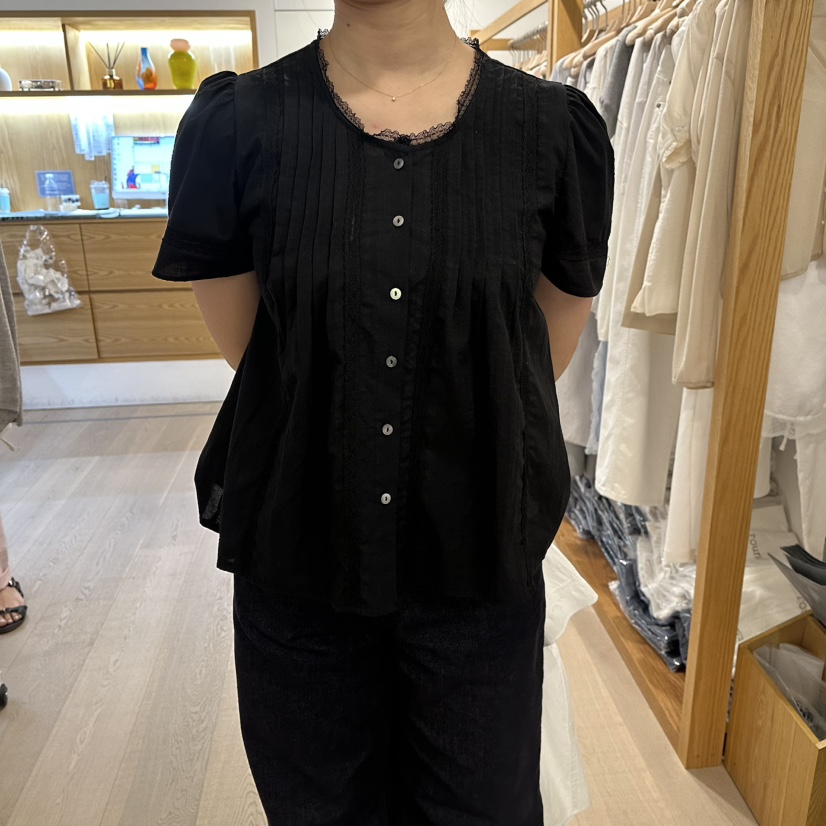ROUNDER東大門實拍韓國女士新款26春夏人氣時尚襯衫蕾絲衫ROUNDER襯衫/蕾絲衫圖色2