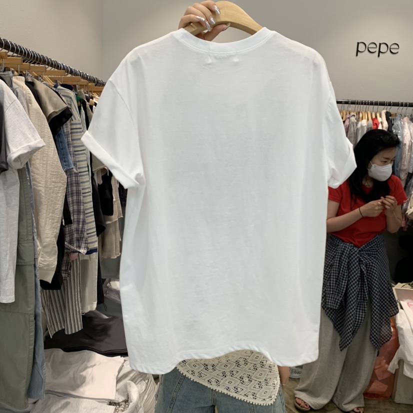 ALMOND PEPE東大門實拍韓國女士新品職業人氣推薦休閑T恤ALMOND PEPET恤
