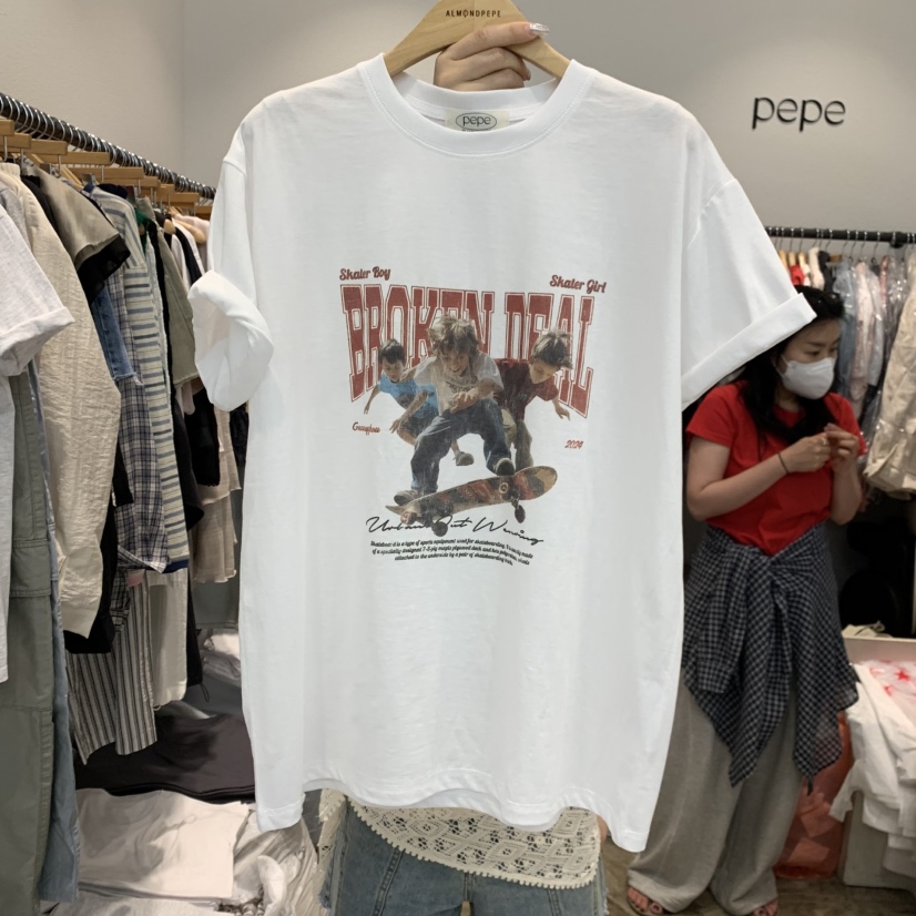 ALMOND PEPE東大門實拍韓國女士新品職業人氣推薦休閑T恤ALMOND PEPET恤圖色1