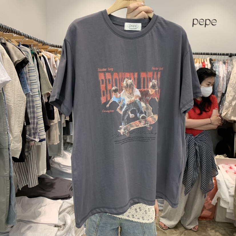 ALMOND PEPE東大門實拍韓國女士新品職業人氣推薦休閑T恤ALMOND PEPET恤圖色2