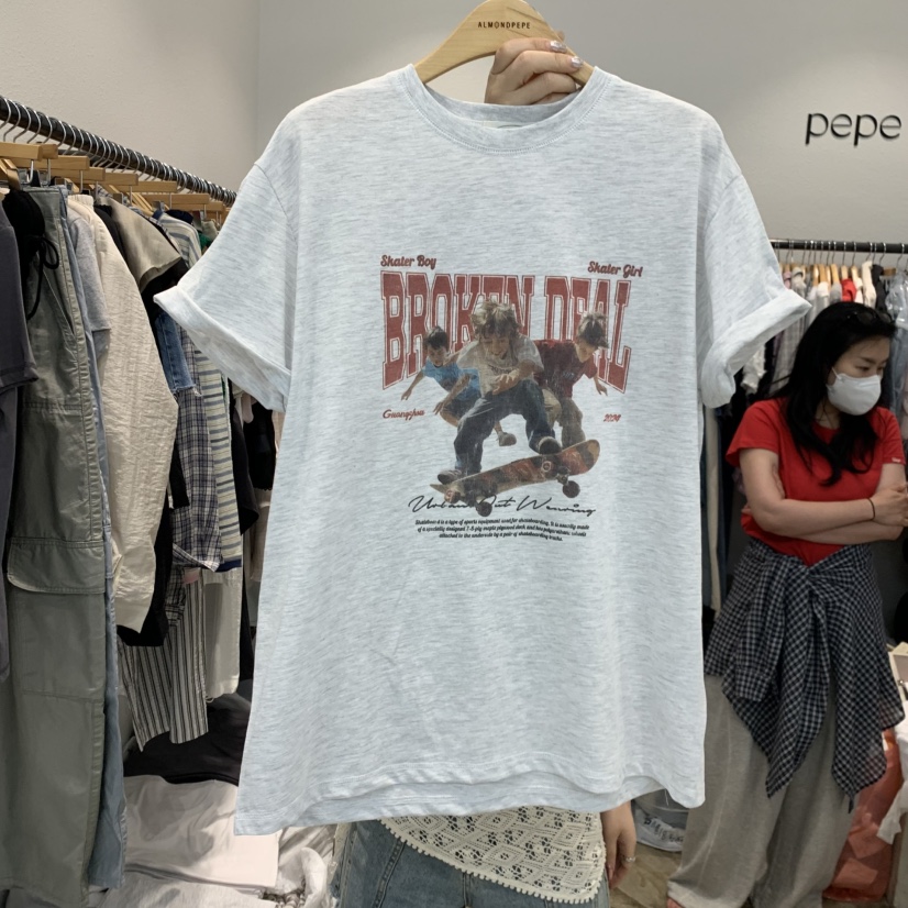 ALMOND PEPE東大門實拍韓國女士新品職業人氣推薦休閑T恤ALMOND PEPET恤圖色3
