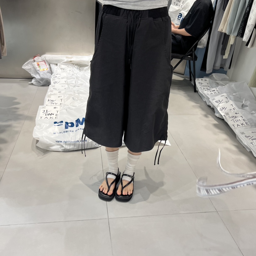 TAKE TEE韓國直郵女裝新品26夏季時尚休閑短褲七分褲連帽TAKE TEE短褲圖色1