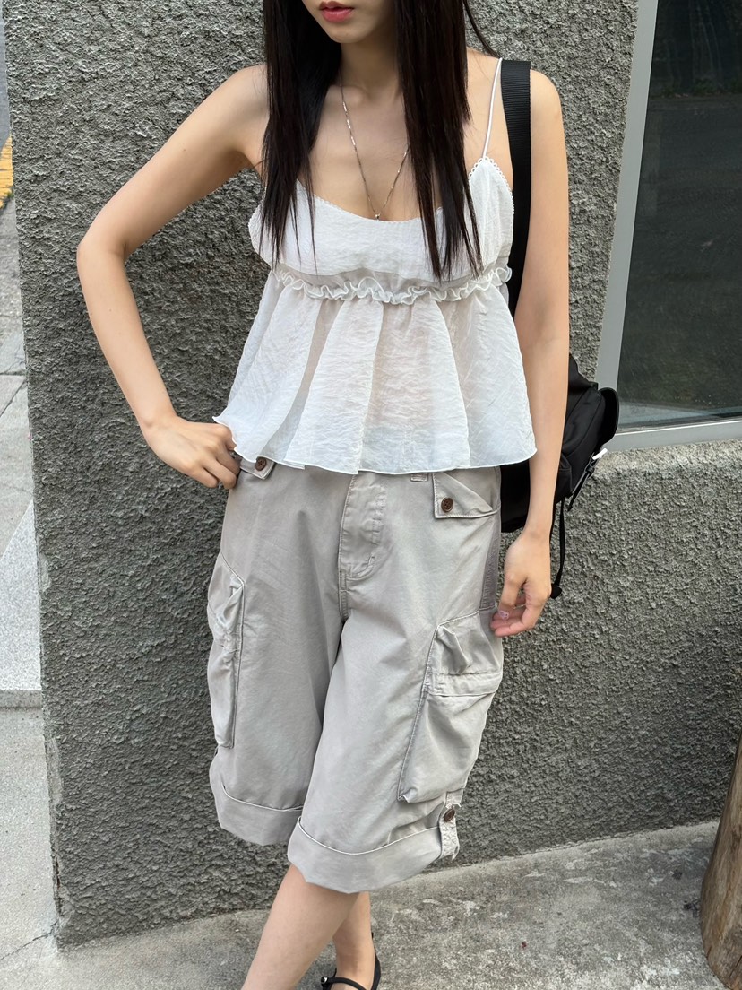 Verbena韓國代購女裝新款時尚推薦26夏季職業26春夏吊帶背心Verbena吊帶/背心