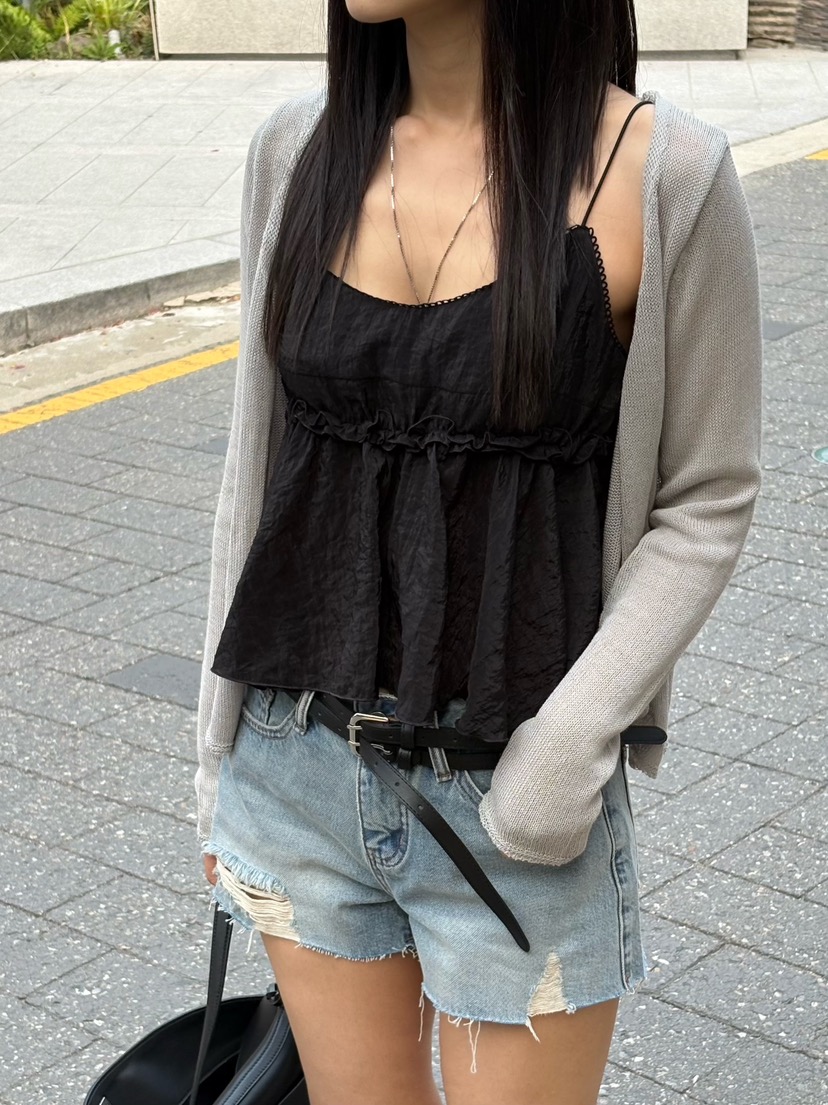 Verbena韓國代購女裝新款時尚推薦26夏季職業26春夏吊帶背心Verbena吊帶/背心