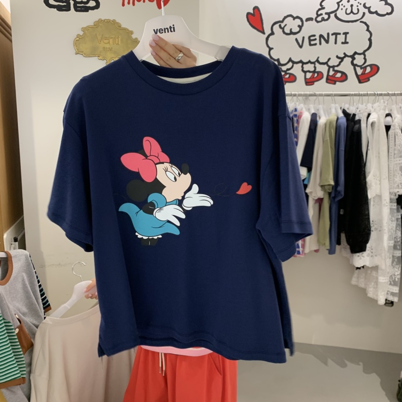 VENTI韓國直郵女士新款26春夏熱賣人氣時尚推薦職業休閑T恤VENTIT恤圖色3