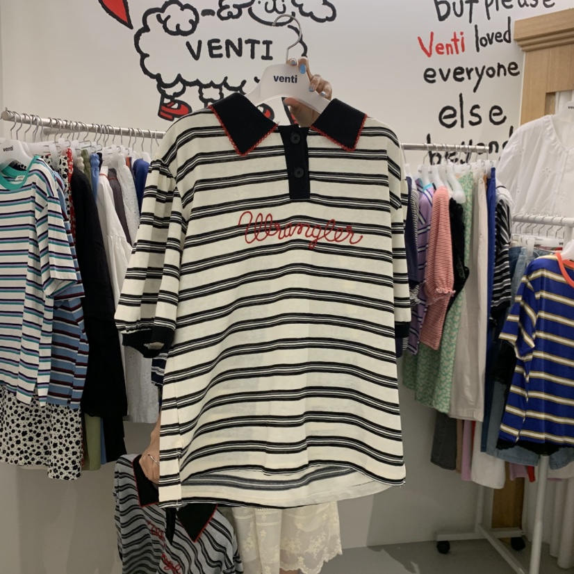 VENTI韓國直郵女裝新品26春夏職業時尚26夏季推薦人氣T恤VENTIT恤圖色1