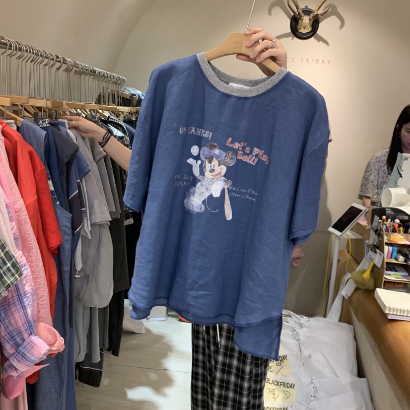 BLACKFRIDAY韓國代購女裝新款休閑26春夏推薦人氣職業T恤BLACK FRIDAYT恤圖色2