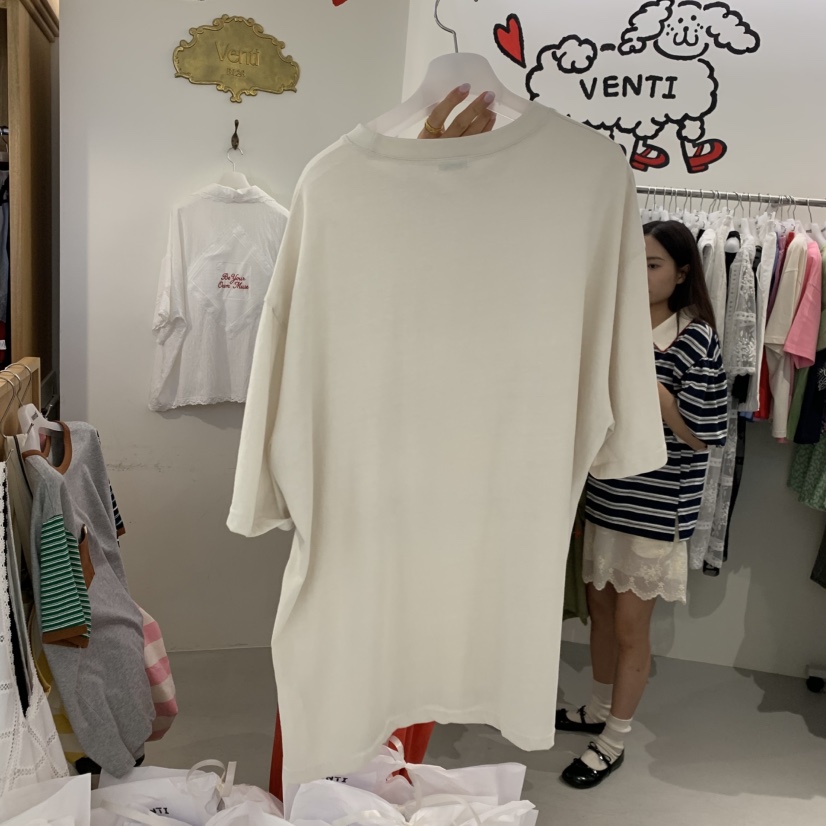 VENTI韓國直郵女裝新款時尚職業26春夏26夏季熱賣休閑T恤VENTIT恤