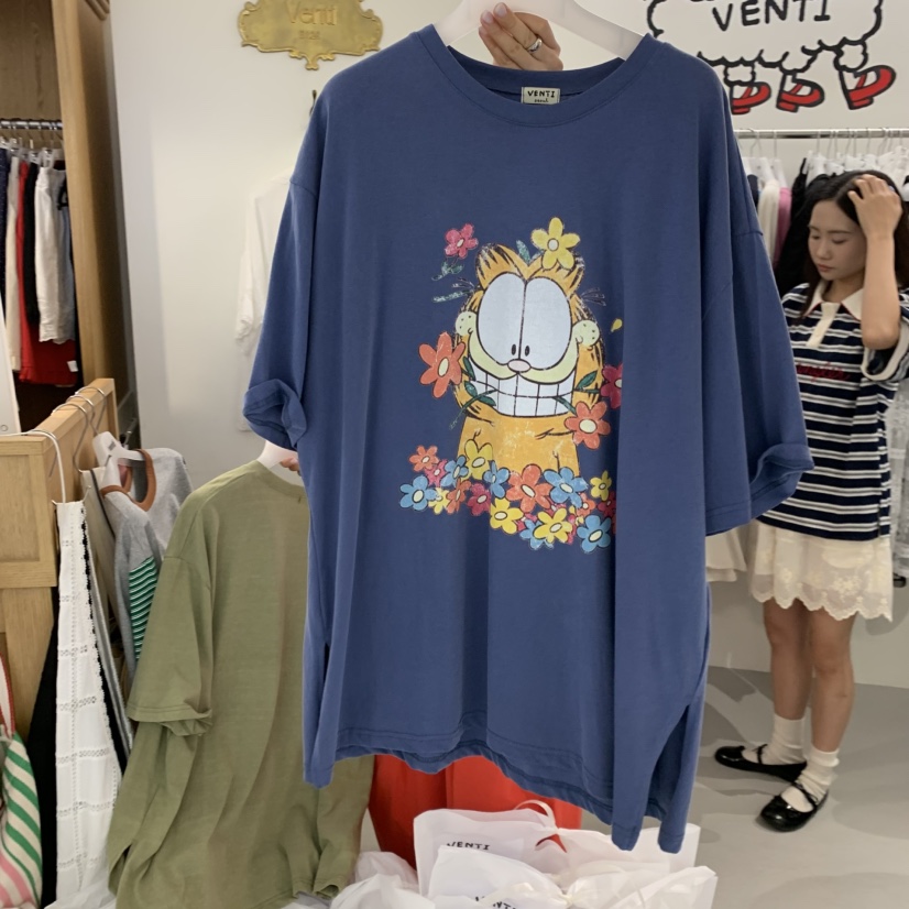 VENTI韓國直郵女裝新款時尚職業26春夏26夏季熱賣休閑T恤VENTIT恤圖色3