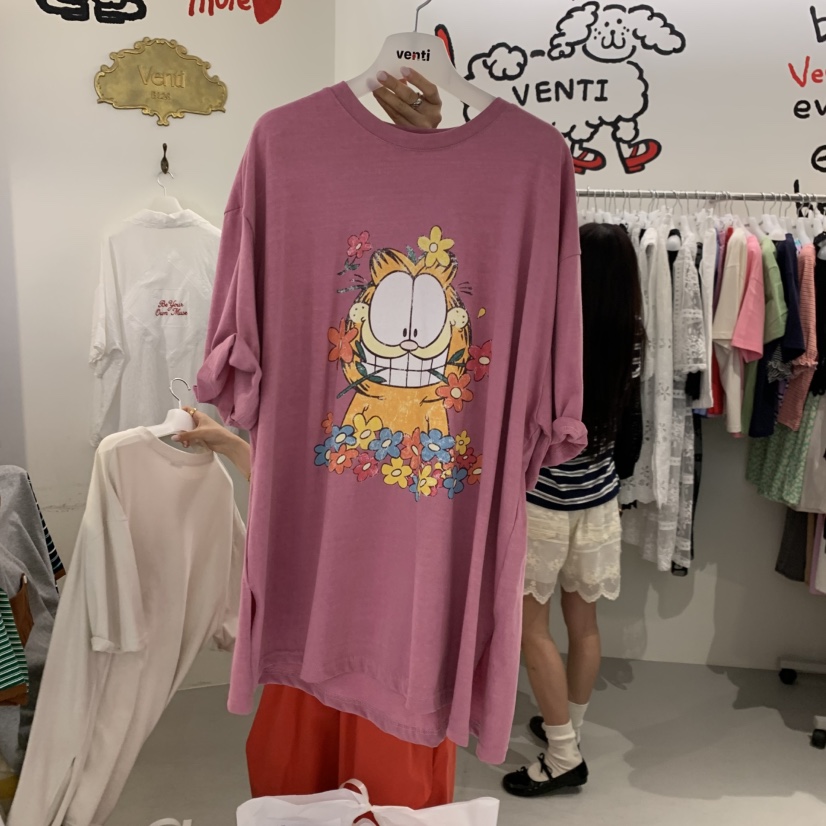 VENTI韓國直郵女裝新款時尚職業26春夏26夏季熱賣休閑T恤VENTIT恤圖色4